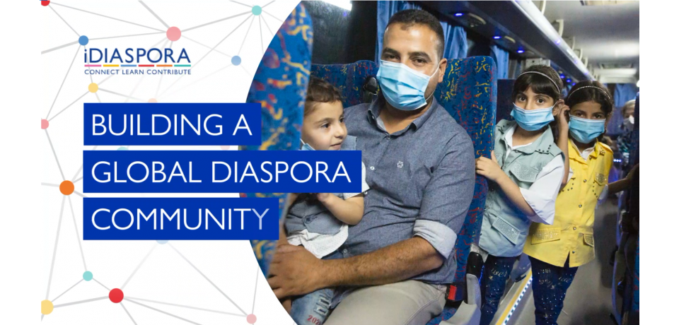 Building a global diaspora community: a family sits on a bus