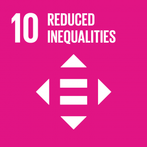 SDG 10 Logo: Reduced Inequalities