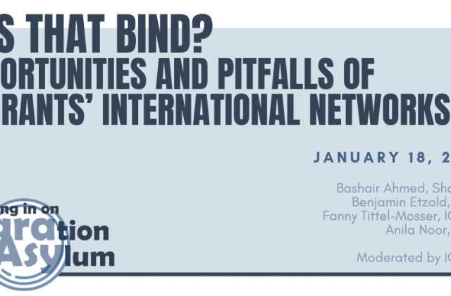 Ties that bind? Opportunities and pitfalls of migrants’ international networks