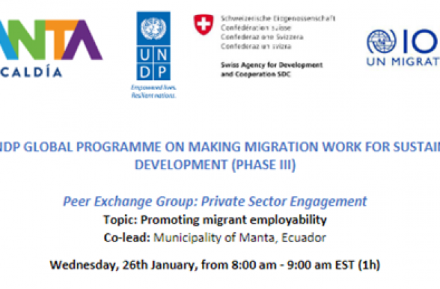 Invitation image for an upcoming event on private sector engagement for migration and sustainable development
