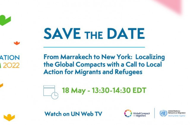 Banner for the IMRF side event on mayors and city action, with the date and time information about the event