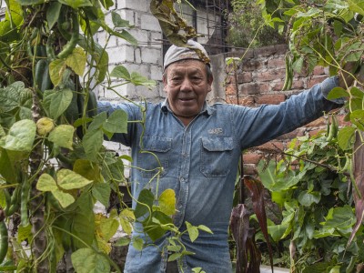 image of gardener in Ecuador
