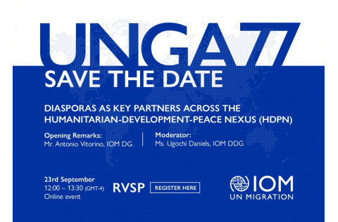 Image of an event info sheet during the UNGA77