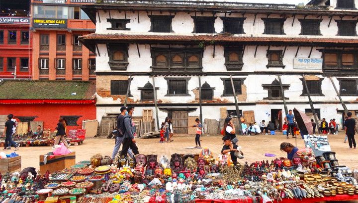 image of a street market in Nepal
